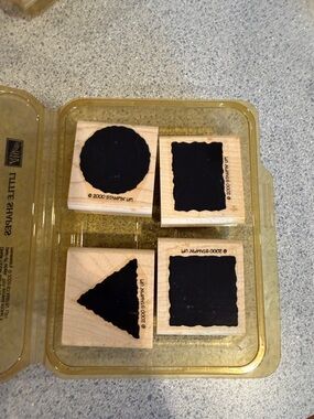 Stampin' Up! Wooden Shape Stamps in Black and Tan